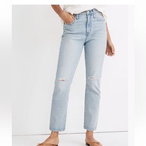Madewell- The High-Rise Slim Crop Boyjean in Dumas Wash